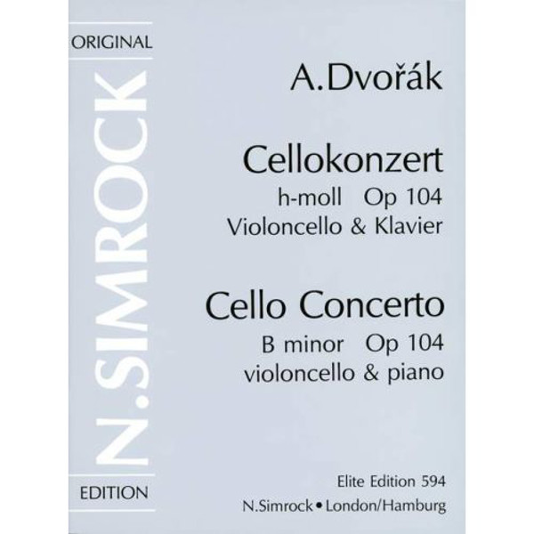 Cello Concerto in B-minor  Op. 104 - Antonin Dvorak - Cello and Piano