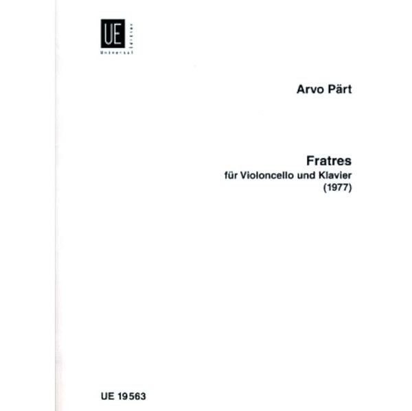 Fratres, Arvo Pärt. Cello and Piano