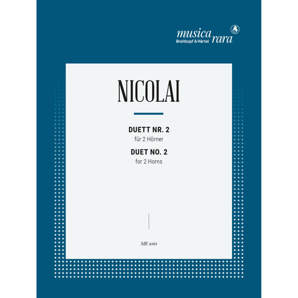 Duett No. 2, Otto Nicolai. Horn in F