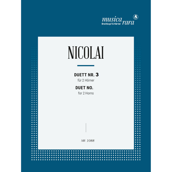 Duett No. 3, Otto Nicolai. Horn in F