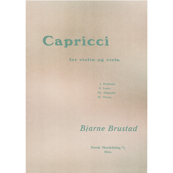 Capricci, Bjarne Brustad. Fiolin, Bratsj Stemmesett